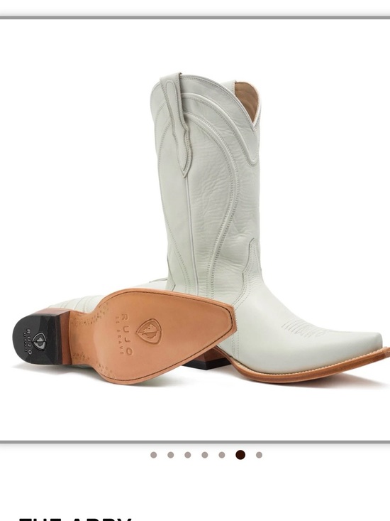 Rujo Shoes - RUJO White Leather Western Cowboy Boots — the Abby